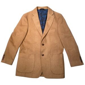 Allen Edmonds Men’s Wool Blend Sport Coat Blazer Camel Tan Sz 40 Preppy Academia
